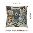 thumbnail image 4 of BANET  Forest Animal Pillowcase Set of 2 Pillow Cover Protector Pillow Sham Cute Bear Fox Deer Elk Wild Leaves Tree Grey Standard Size Pillow Case with Zipper for Long Throw Pillow 24x24in, 4 of 7