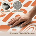 thumbnail image 4 of ODIKA 4'x6' White Orange Mid-Century Geometric Design Washable Area Rug Abstract Shapes with Retro Modern Appeal for Dorm Room, Small Living Stain Resistant Low Profile, Easy Care, 4 of 5