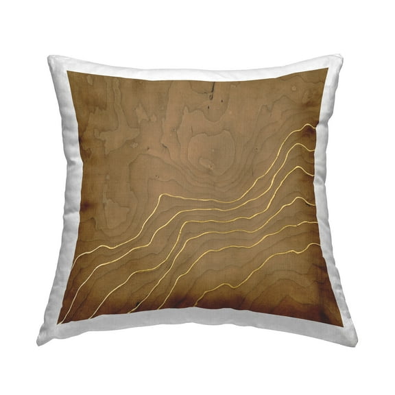 Stupell Industries Rustic Pattern with Glam Decorative Printed Throw Pillow Design by Vanna Lam