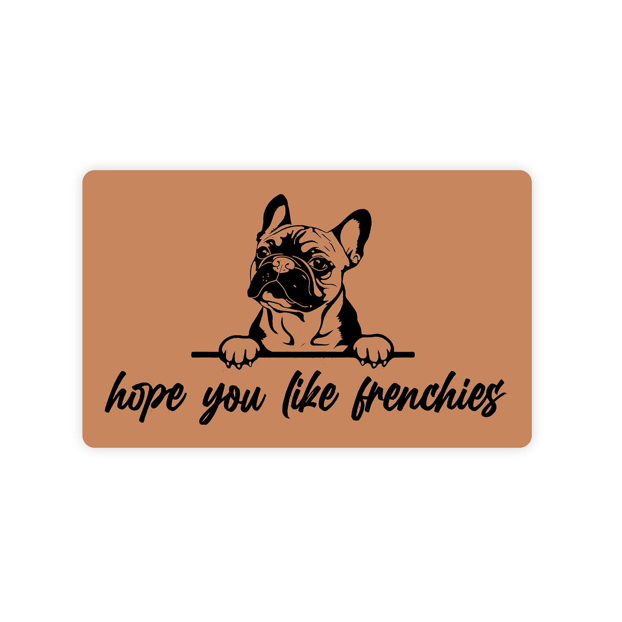 JML Non-Slip MicrofiberFabric & Rubber Doormat - Soft Entryway Rug for Home/Office (20"x32") - Easy Clean Door Mat for Indoor/Outdoor Use, Bulldog