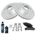 thumbnail image 2 of TRQ Front Performance & Brake Rotor & Ceramic Pad Kit w/Chemicals BKA18146 Fits select: 1998-2002 FORD RANGER, 1995-2001 FORD EXPLORER, 2 of 8