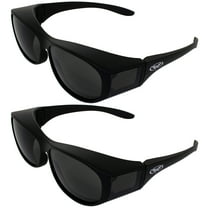 Two (2) Escort Safety Glasses Fits Over Most Prescription Eyewear Smoke Lenses