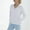 White, variant on Ladies' Pure Color Sun Protective Fishing Hoodie Jacket | Breathable Ice Silk Feel Zip Up Drawstring Hood For Running Cycling Hiking & Outdoor Adventures Sweaters Women for Work Summer Cardigan for