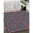 thumbnail image 3 of Ahgly Company Machine Washable Indoor Rectangle Transitional Dark Raspberry Purple Area Rugs, 4' x 6', 3 of 7