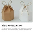 thumbnail image 1 of 50 Pieces Gift Box Universal Exquisite Packaging Container Simple Style Wedding Party Favor Hexagon Candy Boxes Storage Holders Coffee, 1 of 9