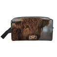 thumbnail image 2 of Uemuo Yak Pattern Portable Toiletry Bags with Handle, Waterproof travel Make up Bags for Women, Large Capacity Travel Cosmetic Bags, 2 of 9