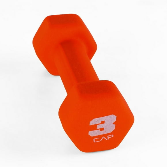 CAP, 3lb Neoprene Dumbbell, Orange, Single