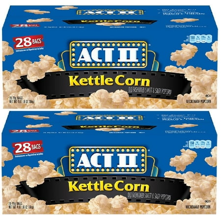 ACT II Kettle Corn Microwave Bags Old fashioned sweet & salty popcorn (56 (Best Microwave Kettle Corn)