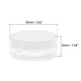 thumbnail image 2 of Uxcell 3oz/ 100ml Round Plastic Jars with White Screw Top Lid for Storage 2Pack, 2 of 5