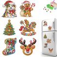 thumbnail image 2 of Pintura Nevera Magnina Painting Refrigerator Magnet 6 PPCS ACRYLIC NAVIDAD SANTA CLAUS PARA ADULTOS BIEN LA, 2 of 9