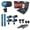 Blue, variant on 7 Piece Drum Microphone Kit with Metal Instrument Mics, Wired XLR Recording Set for Bass Drum, Snare, Toms and Cymbals, Cardioid Pickup Pattern, Studio and Live Performance Audio