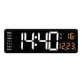 thumbnail image 1 of Led Digital Wall Clock Remote Control Temp Date Display Memory Wall-Mounted Electronic Alarms Clocks, 1 of 10