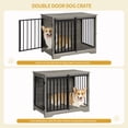 thumbnail image 7 of Hzuaneri Dog Crate Furniture with Barn Door, 31.9" Heavy Duty Wooden Kennel for Small Medium Dogs, Farmhouse Style, Greige, 7 of 7