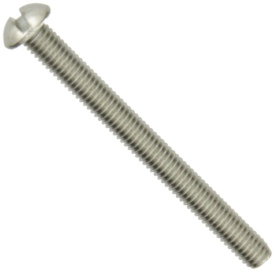 Meets ASME B18.6.3 Round Head 3/8-16 Threads Fully Threaded Slotted Drive Pack of 5 Plain Finish 2 Length 18-8 Stainless Steel Machine Screw