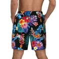 thumbnail image 2 of Lsque Mens Swim Trunks Tropical Palm Leaves Pattern - Bathing Suit Compression Liner - Beach Swim Shorts Swimwear - (S-3XL) - Stretch Quick Dry -Large, 2 of 9