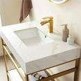 thumbnail image 5 of Funes 36" Single Sink Bathroom Vanity in Brushed Gold Frame White Top w/ Mirror, 5 of 8
