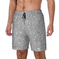 thumbnail image 1 of Balery GlitterSilver Bañador para hombre, shorts de playa de secado rápido con entrepierna y forro de compresión-3X-Large, 1 of 6
