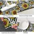 thumbnail image 5 of Sunflower Kitchen Rugs and Mats 2 Piece Set Non-Skid Washable Rubber Kitchen Rug Runner Floor Mat Sunflower Decor Black and White, 5 of 5