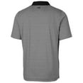 thumbnail image 3 of Men's Cutter & Buck Black Northwestern Wildcats Forge Tonal Stripe Stretch Polo, 3 of 3