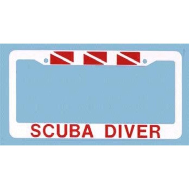 New License Plate Frame Scuba Diver, License Plate Dimensions 6 x 12
