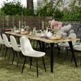 thumbnail image 3 of Homy Casa Set of 4 Modern Dining Chairs with Metal Legs and Upholstery Seats for Kitchen Café, Beige Fabric, 3 of 10