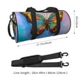 thumbnail image 4 of Bingfone Oil Painting Beautiful Butterfly Print Gym Duffle Backpack for Men Women,Travel Weekender Carry-On Bags with Detachable Back Pack Straps for Traveling Overnight Climb Sports, 4 of 8