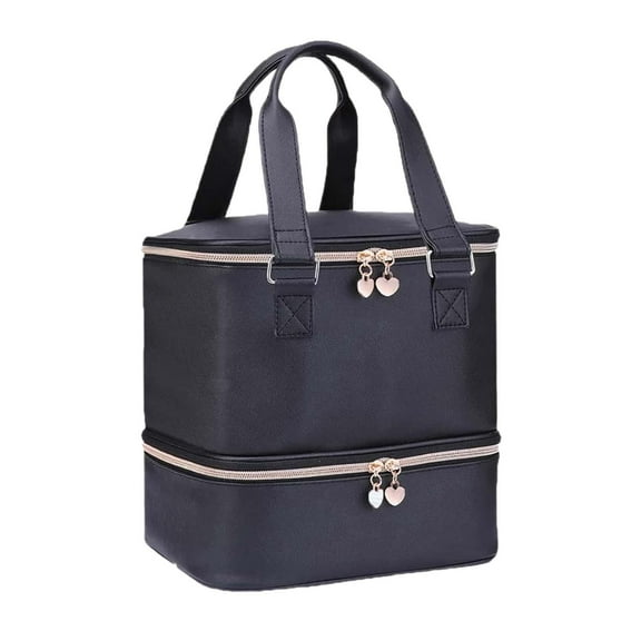 TOOYFUL Nail Polish Carrying Case Bag,Nail Polish Organizer,Soft Dividers,Portable Container,Nail Dryer Case for Travel Manicure Sets