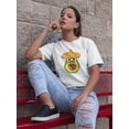 thumbnail image 2 of Sombrero & Moustache Avocado T-Shirt Women -Image by Shutterstock, Female Small, 2 of 4