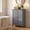 Gray, variant on Costway Bathroom Cabinet, Wooden Storage Cabinet with 2 Doors & 3-Level Adjustable Shelf Prussian Blue
