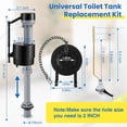 thumbnail image 2 of Universal Toilet Flusher Replacement Kit, 2-Inch Flapper, Fill Valve, Toilet Handle Lever, Adjustable, Easy to Install, 2 of 8