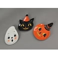 thumbnail image 3 of Vintage Halloween Character Face Plates - Set of 3 - Ghost, Pumpkin, and Cat, 3 of 5