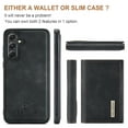 thumbnail image 2 of SaniMore Case for Samsung Galaxy S23 FE 6.4" 2023, PU Leather Case Soft TPU Inner Detachable Magnetic Folding Wallet Card Slots Kickstand Anti-drop Shockproof 360°Protection Cover, Black, 2 of 10