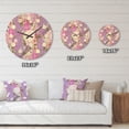 thumbnail image 4 of Designart 'Country Roses With Pattern' Mid-Century Modern Wood Wall Clock, 4 of 5