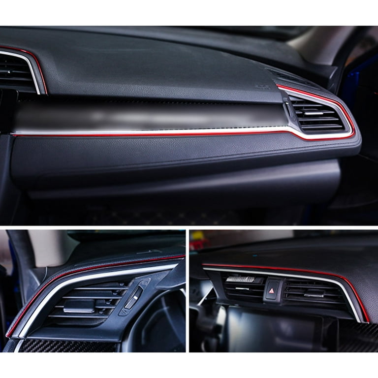 5M Car Interior Door Gap Panel Edge Line Molding Trim Strip Decor Carbon  Fiber 
