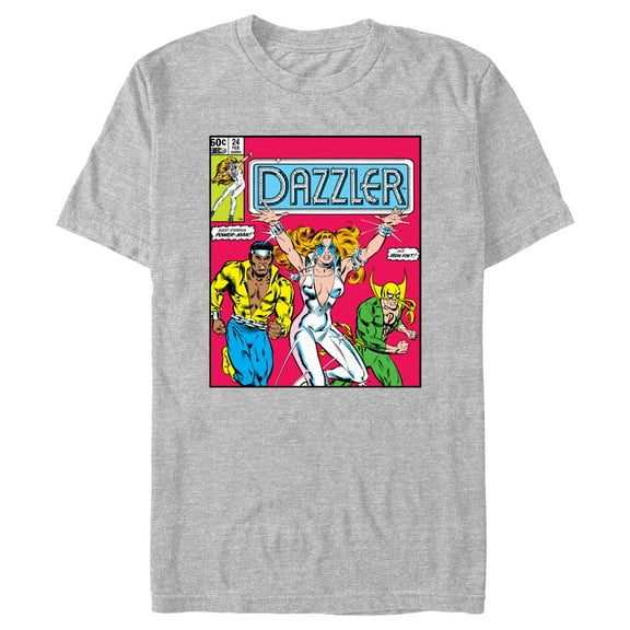 Men's Marvel Dazzler Power-Man and Iron Fist Comic Book Cover Graphic T-Shirt