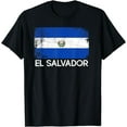 thumbnail image 2 of Salvadoran Flag T-Shirt | Vintage Made In El Salvador Gift, 2 of 3