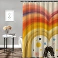 thumbnail image 2 of Autua Rainbow Heart Love Bathroom Shower Curtain Set with Hooks, Graphic Print Polyester Stylish Decor, 100% Polyester Fiber, Waterproof, HD Print, Easy Installation, Machine Washable 69"x72, 2 of 7