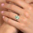 thumbnail image 4 of Gem Stone King 900 Platinum Green Prasiolite Solitaire Engagement Ring for Women | 3.17 Cttw | Oval 11X9MM | Gemstone Birthstone | Size 5, 4 of 6