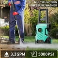 thumbnail image 4 of 2025upgraded Electric Pressure Washer with Touch Screen, 5000PSI Max 3.3GPM，Adjustable 8 Level,4 Quick Connect Nozzles, Inlet Hose & Filter& Foam Cannon for Cars/Fences/Driveways/Home Cleaning, 4 of 4