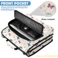 thumbnail image 6 of Zipper Binder with Shoulder Strap 2 inch 3 Ring Waterproof File Folder Organizer Bag 500 Sheet Simple Butterflies and Flowers, 6 of 8