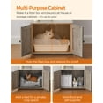 thumbnail image 4 of Feandrea WoodyWonders Cat Tree with Litter Box Furniture Hidden Enclosure, 2-in-1 Modern Tower, Cat Condo with Scratching Posts, Removable Pompom Sticks, 4 of 6