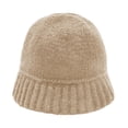 thumbnail image 1 of Autumn/Winter Solid Color Warm Ear Big Head Waist Water Bucket Knitted Woolen Hat, 1 of 2