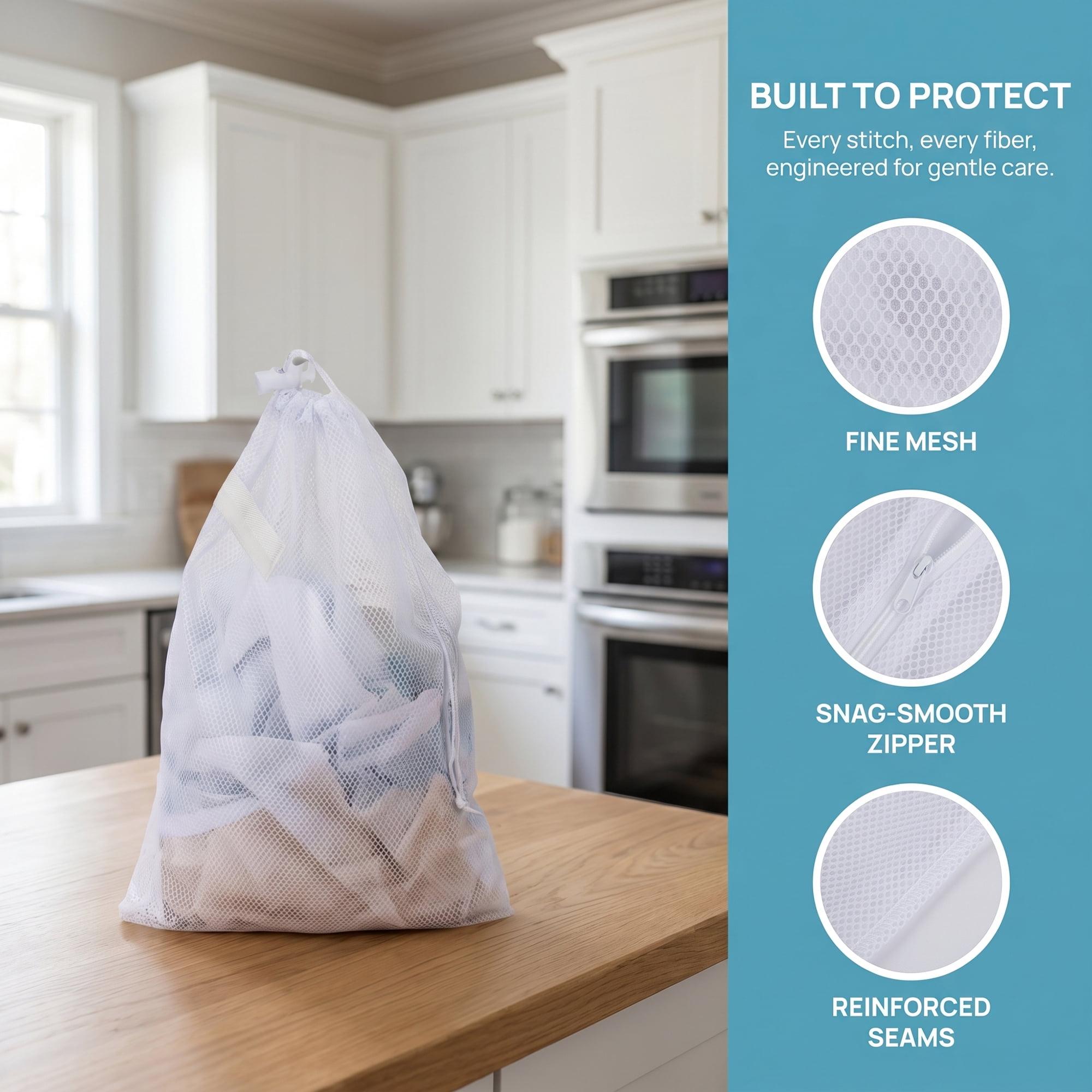 Unique Bargains 2Pcs Durable Laundry Bags with Drawstring Closure Black 7.9" x 11.8"
