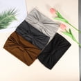 thumbnail image 7 of Unique Bargains 4pcs Elastic Twisted Knot Wide Hairbands Black,Brown,Deep Gray,Light Gray, 7 of 7