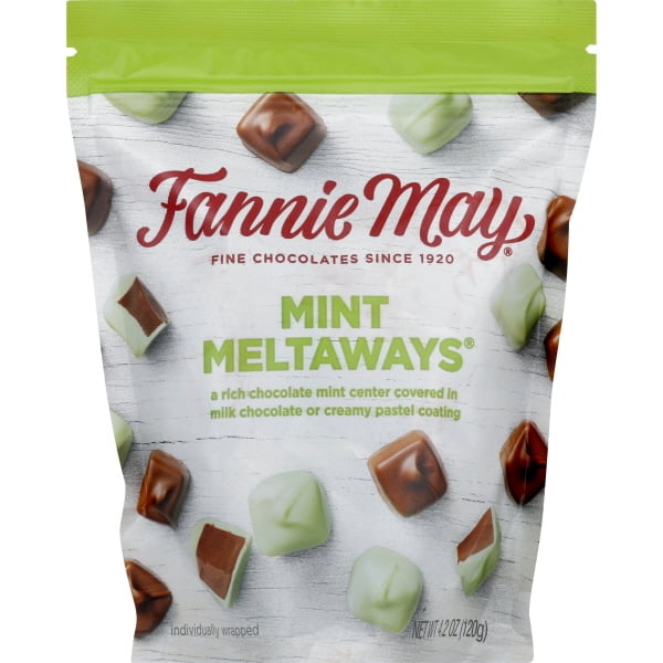 Fannie May Mint Meltaways Bag Of Milk Chocolates Candies 4 2 Oz Walmart Com