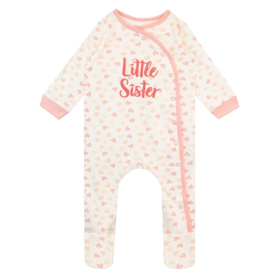 Harry Bear Baby Girl Litte Sister Long Sleeve Sleepsuit Sizes 3-12 Months