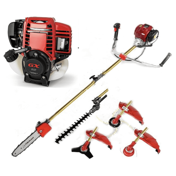 Gx35 brush cutter 5 in 1 gas 4 cycle weed eater string trimmer lawn mower