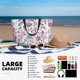 thumbnail image 5 of Fotbe Summer with Flamingo Bolsa de Viaje para Playa - Resistente al Agua, Bolsa Tote de Gran Capacidad y Ligera con 7 Bolsillos para Mujeres y Hombres, 5 of 7