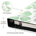 thumbnail image 3 of FORMRS 3 Ring Photo Album 4"x6" Self Adhesive Large Capacity PU Leather Cover, Green Floral, 3 of 8