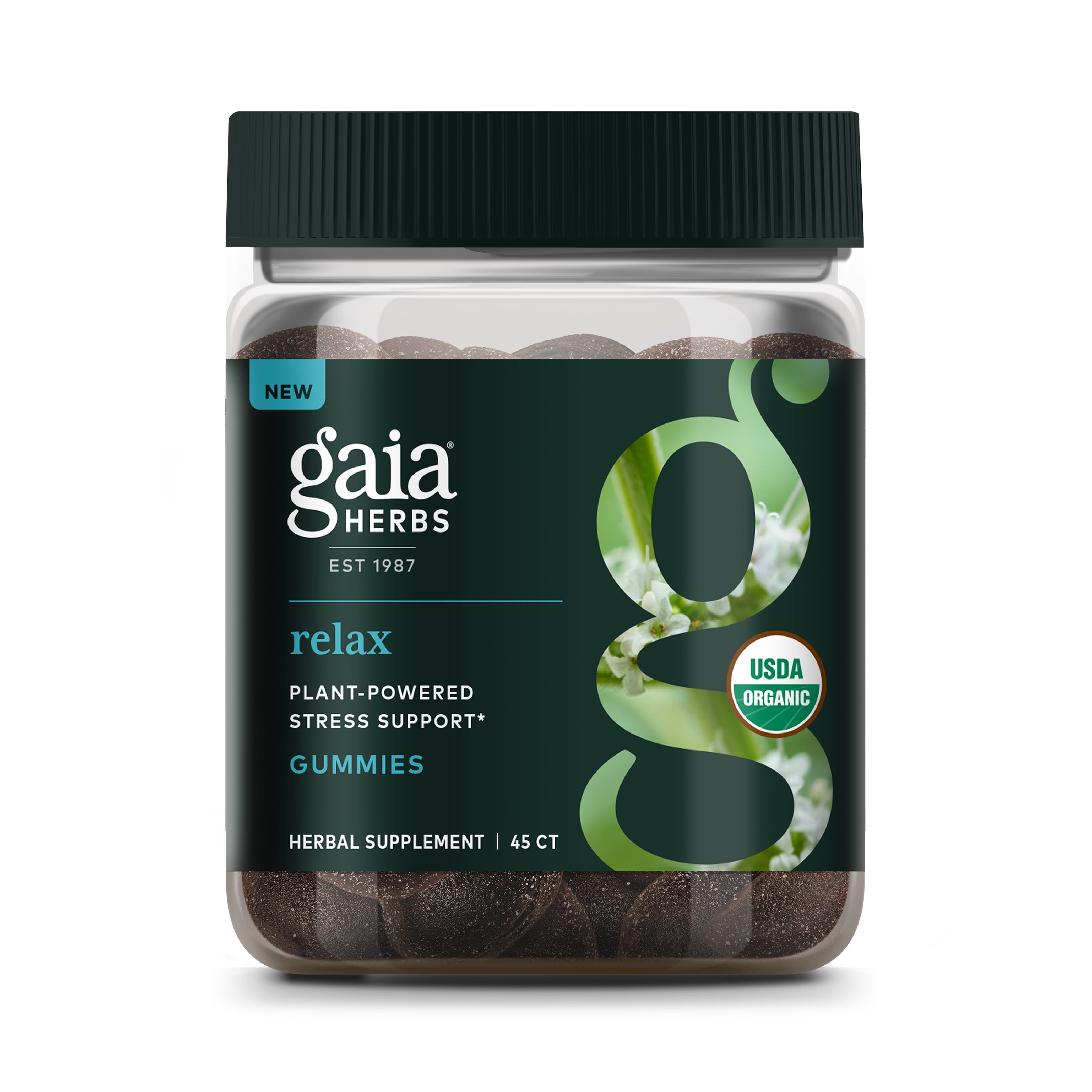 Gaia Herbs Organic Relax Gummies, Stress Relief, AntiStress Support